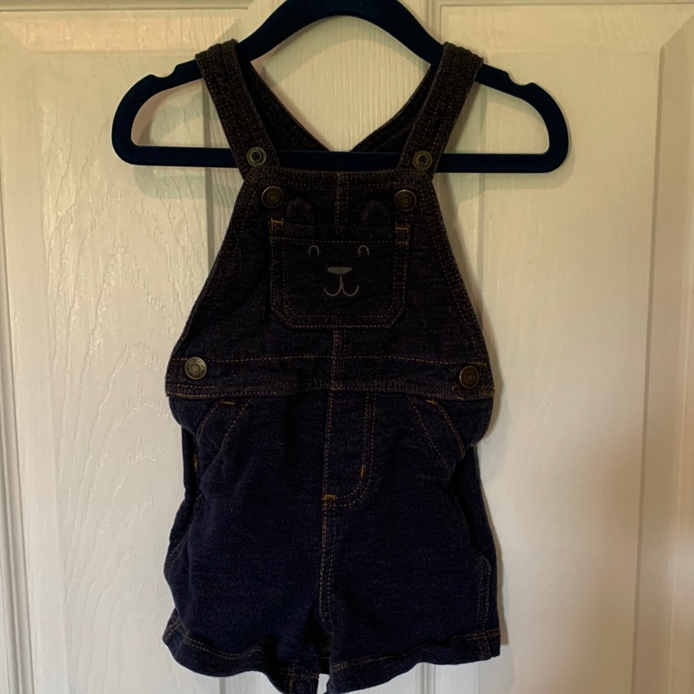 Carter's Denim Shorts Overalls (size 9 months)
